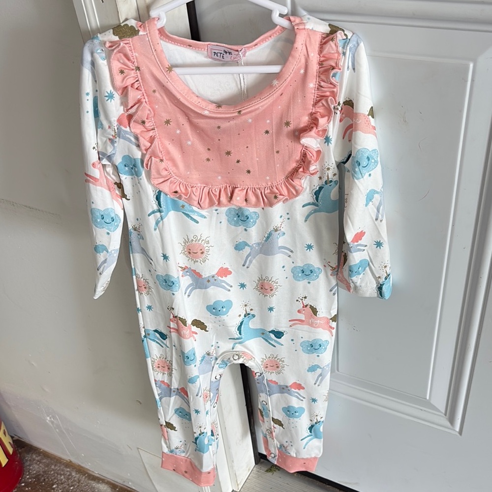 Kids Pajamas - Pink and White